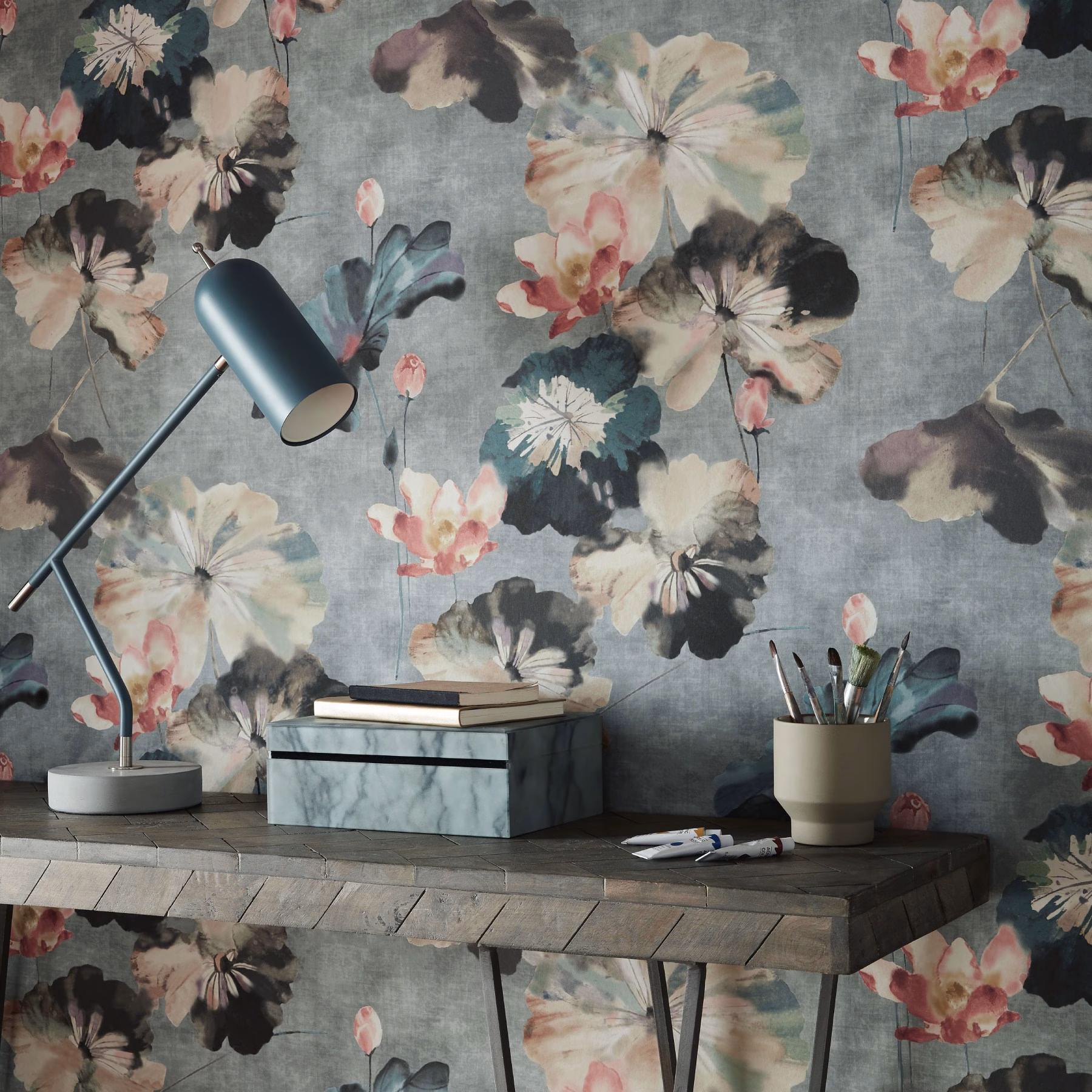 Обои 1838 Wallcoverings Willow Water Lilies Mineral 2008-143-02
